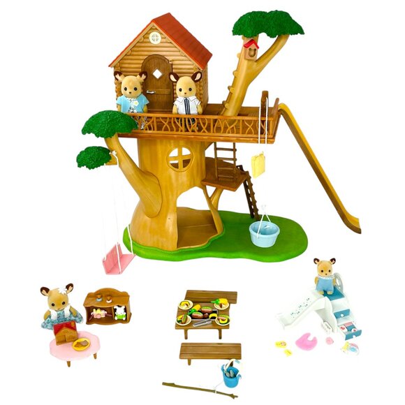 Calico Critters Adventure Tree House Gift Set Dollhouse Animals Furniture Play - Picture 1 of 14